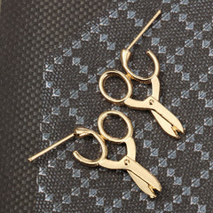 Small Scissors Shaped Earring Alloy Earring