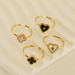 Heart-shaped Stainless Steel Ring Female Niche