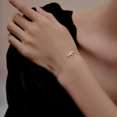 Versatile Simple Diamond Paper Airplane Bracelet