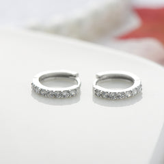 Sterling Silver Earring With Diamond - inlaid Colored Earring Earrings