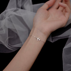 Versatile Simple Diamond Paper Airplane Bracelet