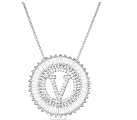 Classic A-Z Initials Letter Name Pendant Necklace