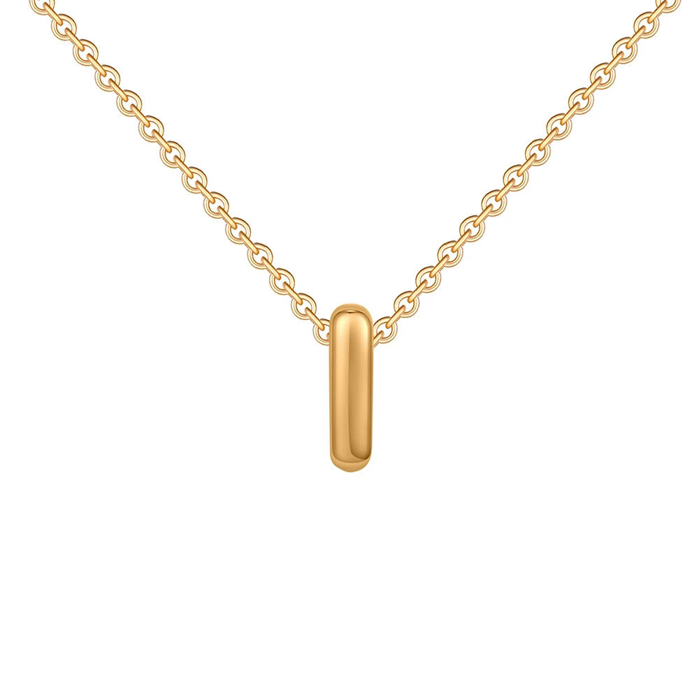 Fashion 26 Bubble Letter Necklace Gold Necklace