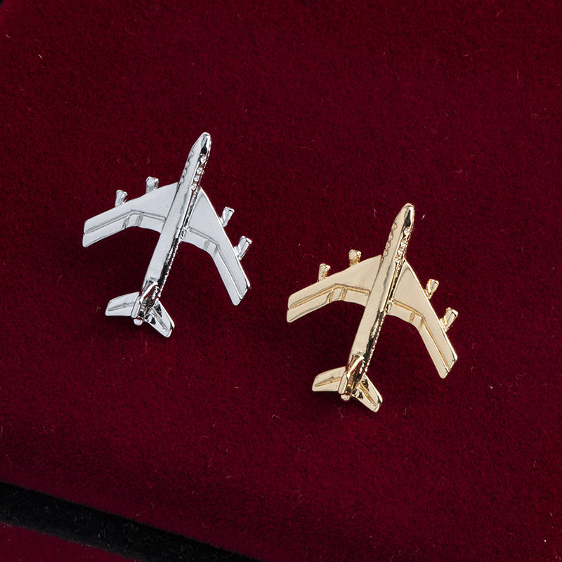 Airplane brooch female simple