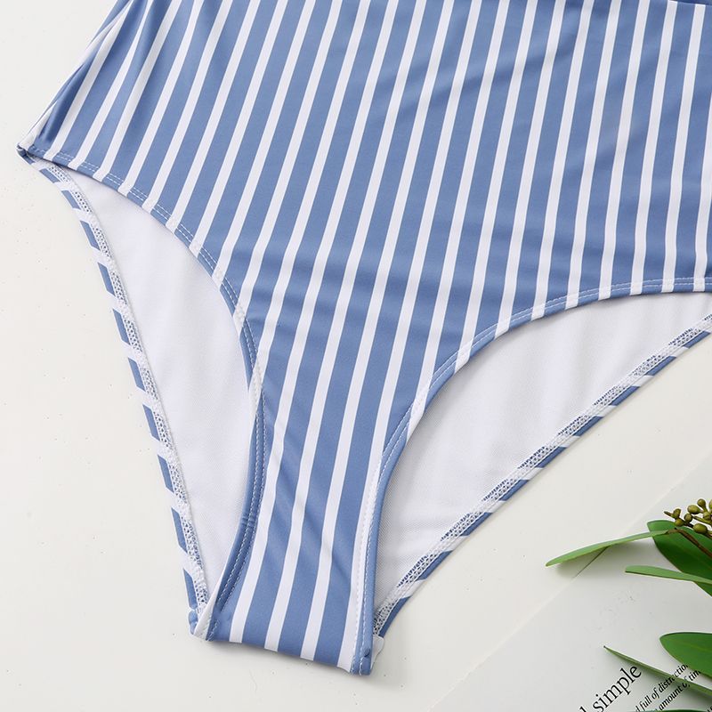 Striped One-piece Bikini Women's Swimsuit