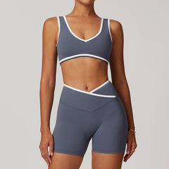 Cross High Top Sports Suit Female Fitness Yoga Wear