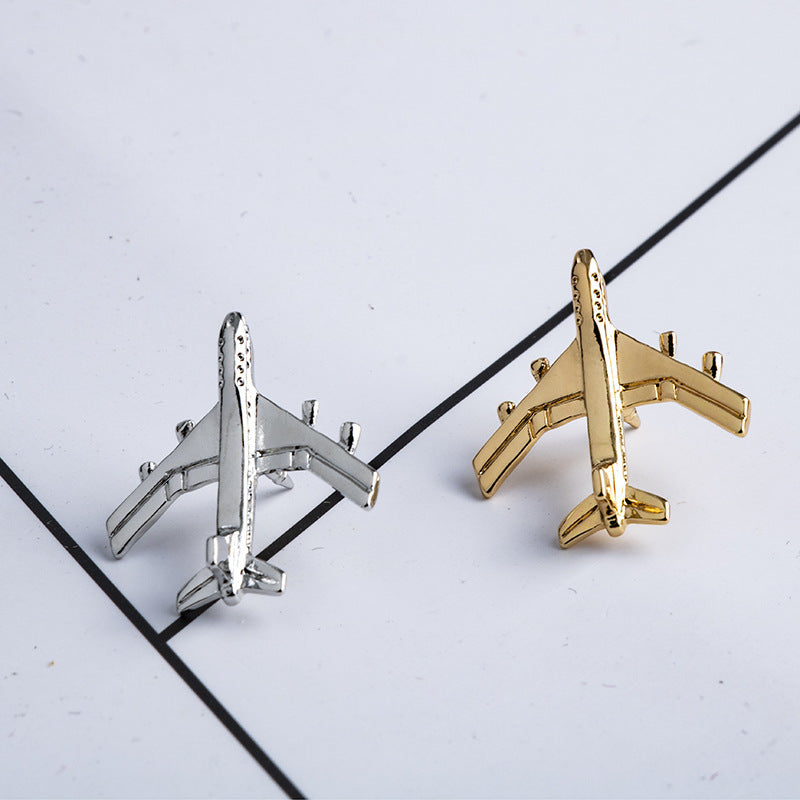 Airplane brooch female simple