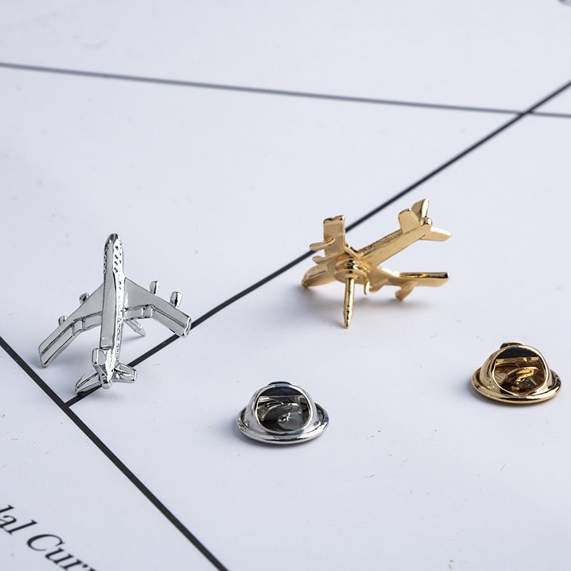 Airplane brooch female simple