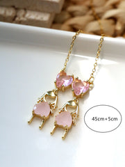 Simple Love Boy Girl Zircon Necklace Valentine's Day