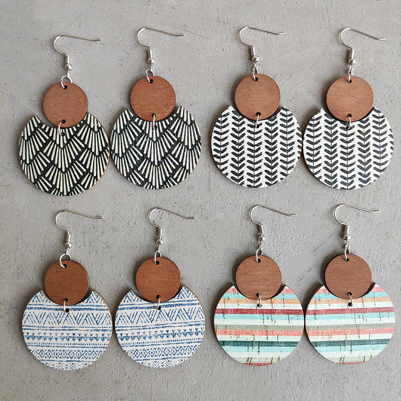 Bohemian Earring Floral Print Earrings