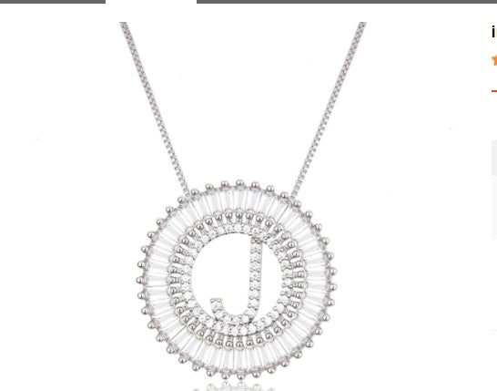 Classic A-Z Initials Letter Name Pendant Necklace