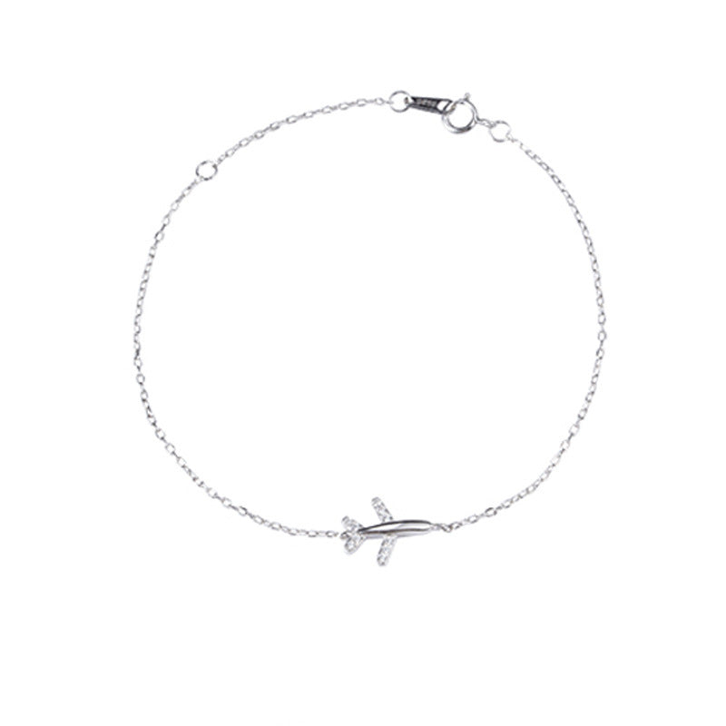 Versatile Simple Diamond Paper Airplane Bracelet