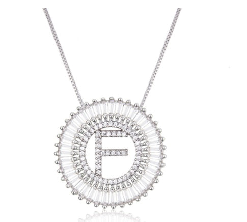 Classic A-Z Initials Letter Name Pendant Necklace