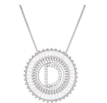 Classic A-Z Initials Letter Name Pendant Necklace