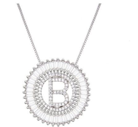 Classic A-Z Initials Letter Name Pendant Necklace