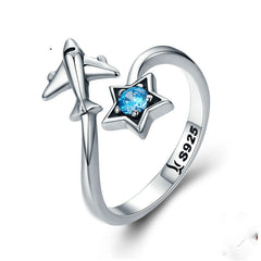 Korean Style Sterling Silver Airplane Ring