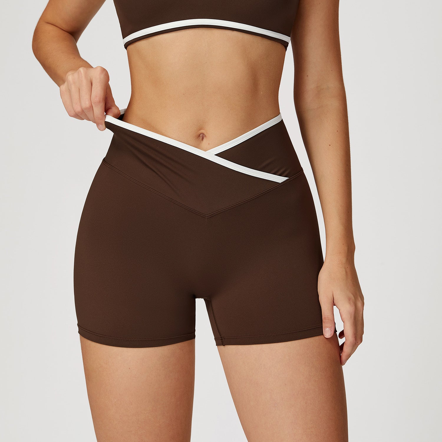 Skinny Hip Raise Sports High Waist Yoga Shorts