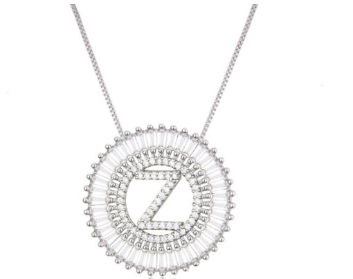Classic A-Z Initials Letter Name Pendant Necklace