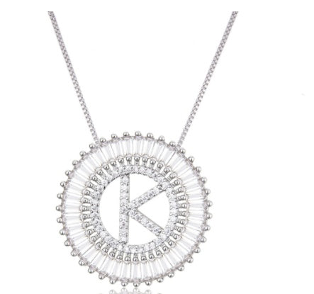 Classic A-Z Initials Letter Name Pendant Necklace