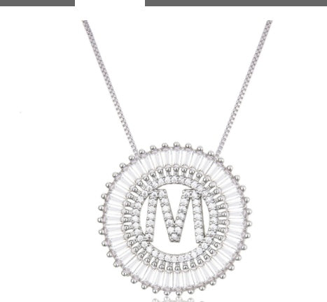 Classic A-Z Initials Letter Name Pendant Necklace