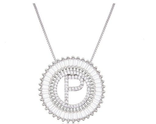 Classic A-Z Initials Letter Name Pendant Necklace