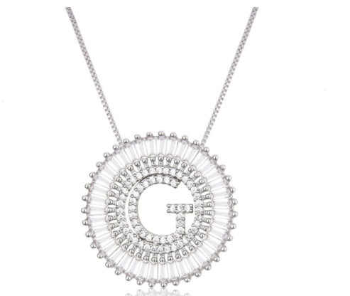 Classic A-Z Initials Letter Name Pendant Necklace
