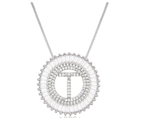 Classic A-Z Initials Letter Name Pendant Necklace