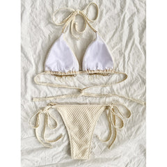 Halter Lace-up Bikini Summer Beach Bikini Women's Swimsuit