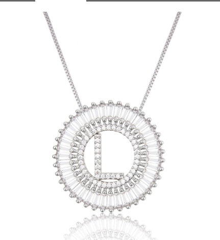 Classic A-Z Initials Letter Name Pendant Necklace